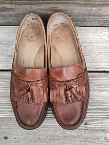 Dockers Shoes Mens 12M Sinclair Kiltie Brown Leather Tassel Loafers 90-7326 - Picture 1 of 14