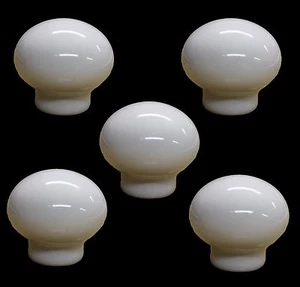 10 perillas de armario redondas clásicas de porcelana blanca 32 mm - Imagen 1 de 3