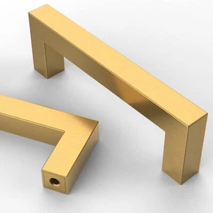 10 Pack 3.75 Inch96mm Gold Kitchen Cabinet Handles Stainless Steel Cabinet Pu... - Picture 1 of 7