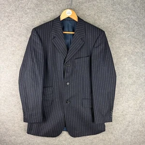 Vintage Hugo Boss Blazer Herren 40 Schwarz Gold Gestreift Loro Piana Wolle Mohair Mischung - Bild 1 von 17