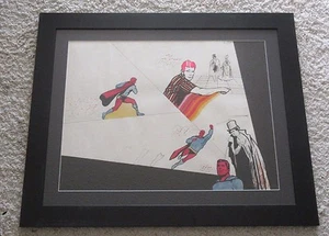 1970'S POP ART PAINTING MODERNISM EXPRESSIONIST SIGNED SUPERMAN Mystery Artist - Picture 1 of 5