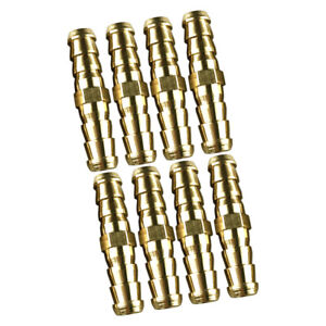 8x Brass 5/16" 8mm Straight Hose Barb Coupler Fitting Connector Adapter