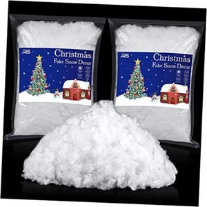 Bags Christmas Fake Snow Artificial Snow 17.6 Ounces Fluffy Snow Fiber for 2 - Picture 1 of 8
