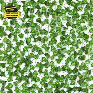 14 Pack 98Ft Artificial Ivy Garland,Ivy Garland Fake Vines UV Resistant Green Le - Picture 1 of 9
