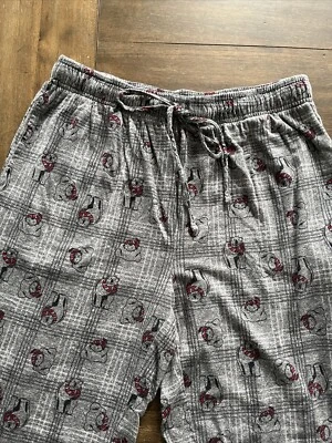 Cuddleduds Lounge Pants L Cotton Rayon Polar Bear Grey Check - Image 1 of 4