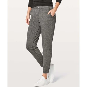 Lululemon City Trek Trouser Work Pants II 28" Heathered Black Gray Sz 8 Stretchy - Picture 1 of 16