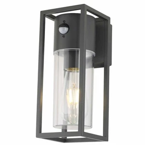 Modern Black Outdoor PIR Motion Sensor Security Light Garden Porch Wall Light - Picture 1 of 6