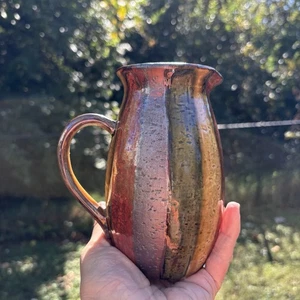 Jarra multicolor vintage de gres Otagiri pintada a mano de Japón 6" - Imagen 1 de 7