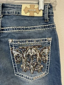 Denim bootcut adornado occidental Meet Me para mujer talla 3 - Imagen 1 de 10