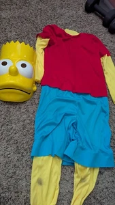 Bart Simpson Halloween Costume Boys Medium Size 8-10 Child The Simpsons - Picture 1 of 9