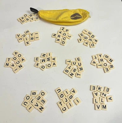 Bananagrams Crossword Family Fun Game Bananagram Word Play Banana 100 Complete - Image 1 of 3