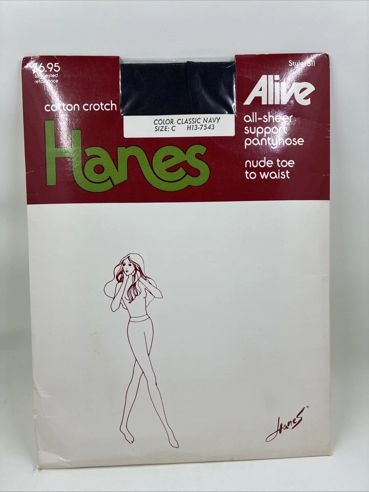 Pantimedias de Colección Hanes Alive Support Talla C Clásicas Estilo Azul Marino 811 H13-7543 Nuevas Foto 1 de 4