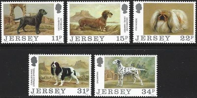 1988 Jersey Sg 438/442 Centenary of Jersey Dog Club MNH - Image 1 of 2