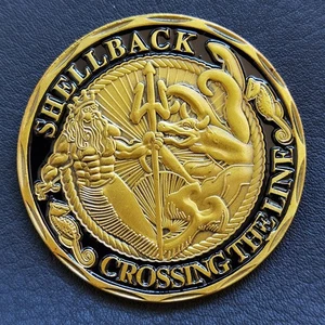 US Sailor Shellback Crossing the Line Navy Gedenkmünze Challenge Coin - Bild 1 von 6