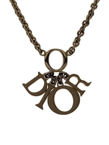 Collana con ciondolo logo Christian Dior Dior Top GLD BEG con donna