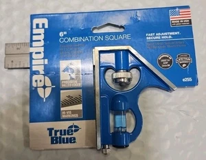 EMPIRE E255 TRUE BLUE 6" COMBINATION SQUARE MADE IN USA NEW - Picture 1 of 2