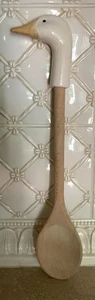 Vintage - Ceramic Duck Head Wooden Spoon- 14 '' - Picture 1 of 6