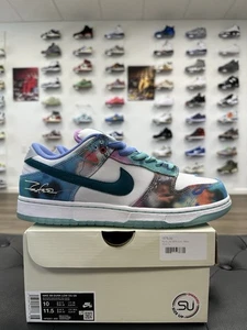 Size 10 - Nike Futura Laboratories x Dunk SB Low Bleached Aqua - Picture 1 of 6