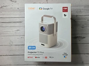 Yaber T2 Plus Portable Projector, Sound by JBL, Built-in Battery with Google TV  - Picture 1 of 8