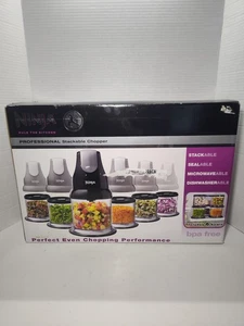 Ninja Professional Stackable Chopper NJ1006 200W 6 Bowls NEW Sealed Rare - Picture 1 of 6