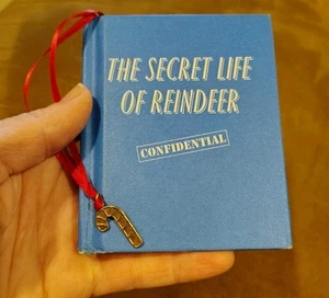 Peter Pauper Rare Mini Book The Secret Life Of Reindeer Xmas Stocking Stuffer 4" - Picture 1 of 19