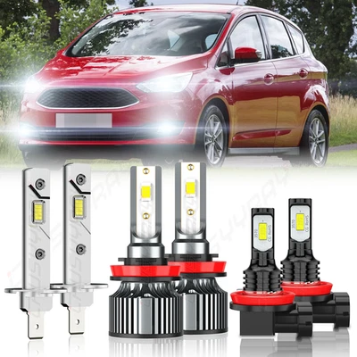 For Ford Fiesta 2014 2015 2016 Combo LED Headlights High/Low Fog Light Bulbs Kit - Image 1 of 4