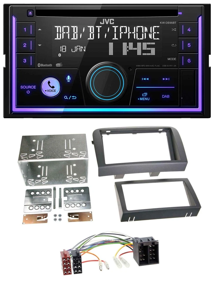 JVC MP3 USB 2DIN DAB Bluetooth CD Autoradio für Fiat Croma (ab 2005) - Bild 1 von 4