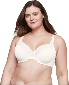 OLGA Plus Size Cloud 9 Underwire Contour Lace Bra WHITE 40C - Picture 1 of 5