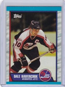 1989 Topps Hockey Card #122 Dale Hawerchuk Winnipeg Jets - NrMt-Mt