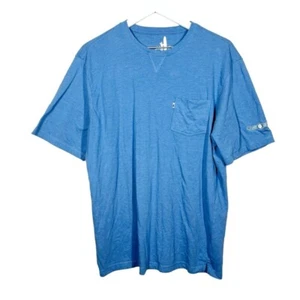Johnnie-o Mens Blue Short Sleeve Grand Harbor Pocket Tee Size Large - Picture 1 of 7