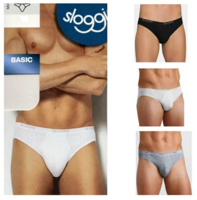 4 Slip uomo Sloggi Basic Mini in morbido cotone elasticizzato art Basic Mini - Immagine 1 di 4
