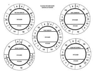Players for 1969 Cadaco All-Star Baseball Game 61 UNCUT Center Cut Discs - Picture 1 of 15