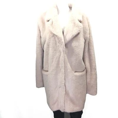 ¡NUEVO! Abrigo de piel sintética brumosa COTTON CANDY LA, rosa talla L precio de venta sugerido por el fabricante 89 USD Foto 1 de 2