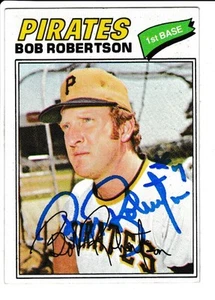 Autographed 1977 BOB ROBERTSON Card #176 - w/COA  - Picture 1 of 1