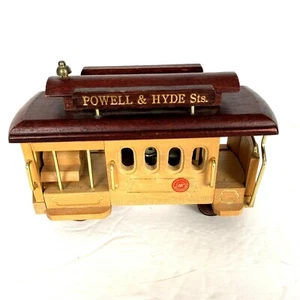 Vintage San Francisco Cable Car Music Box Powell & Hyde Street Trolley Train - Picture 1 of 8