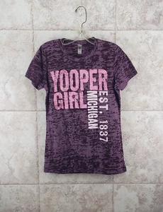 Camiseta cónica manga corta jaspeada Next Level Michigan Yooper niña talla XL - Imagen 1 de 5