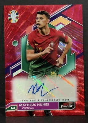 2023 Finest Road To Euro 2024 Portugal Matheus Nunes Auto Red Wave 1/5 - Image 1 of 4