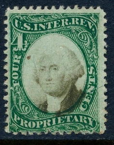 US Revenue Stamp RB4a F-VF, uncanceled - Picture 1 of 4