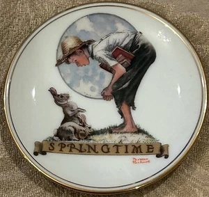 Norman Rockwell Miniature Collector’s Plate  “SPRINGTIME” VINTAGE D1-56 - Picture 1 of 2