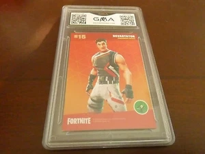 DEVASTATOR 2020 PANINI UNCOMMON OUTFIT FORTNITE CRACKED ICE # 15 GRADED 8 L@@@K - Picture 1 of 1