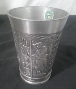 Vintage Grenningloh Pewter Tumbler Cup 4.5" Tall 95% Pewter Collectable - Picture 1 of 8