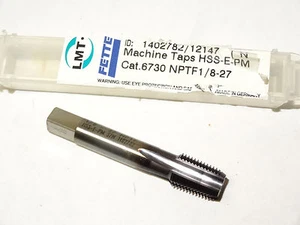 LMT-FETTE 1/8"-28 NPTF 4FL Modified Bottoming HSS-E-PM Pipe Tap AL2-Plus - Picture 1 of 1