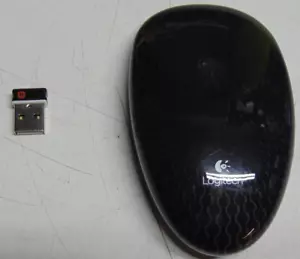 Logitech T620 Wireless Touch Gesture USB Black Mouse w/ Wireless Dongle - Picture 1 of 4