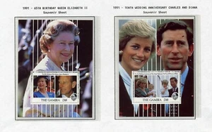 Gambia MNH 1088-89 Royal Wedding Anniv BE397 - Picture 1 of 1