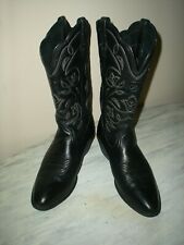 Ariat Mens Black Pebble Grain Leather Western Cowboy Boots Size 8.5 B Excellent