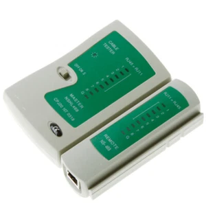 Network TOOL LAN Cable Tester RJ-45 RJ-11 RJ45 RJ11 CAT5 White Network E0B3 - Afbeelding 1 van 5
