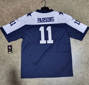Camiseta deportiva blanca azul marino de los Dallas Cowboys Parsons # 11 cosida - Imagen 1 de 2