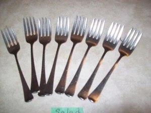 8 Oneida Community Stainless PATRICK HENRY 6 1/8" Salad Forks - Picture 1 of 3