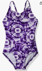 Kanu Surf 5 Girls One Piece Swimsuit Purple Groovy Kids Retail $33 Athletic - Picture 1 of 11