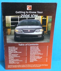 Saturn Ion 2006 dueño guía de referencia manual - Imagen 1 de 1